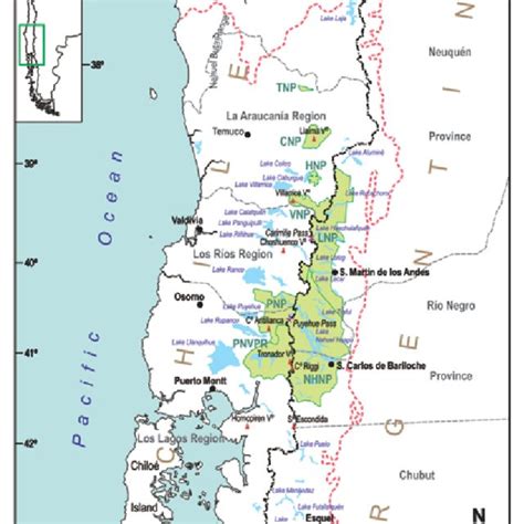 Map of the central-northern Valdivian biogeographical province (VP),... | Download Scientific ...