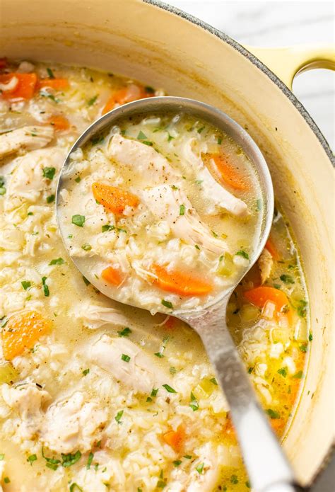 Easy Chicken and Rice Soup • Salt & Lavender