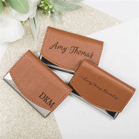 Personalized Business Card Holder - Laser Engraved Custom Card Case – Everything Decorated