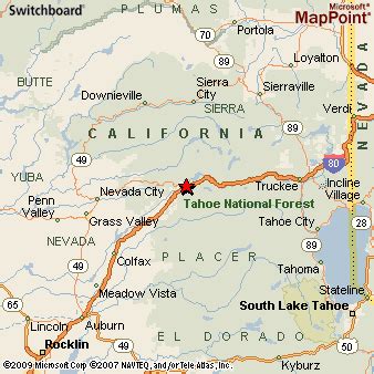 Emigrant Gap, California Area Map & More