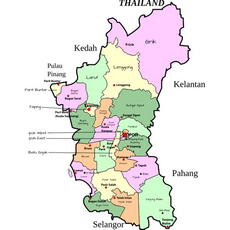 Perak Malaysia Map | Free SVG