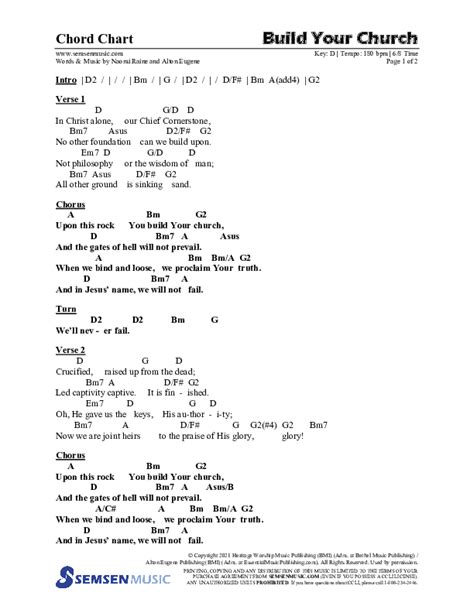 Build Your Church (Choral Anthem SATB) Sheet Music Chords & Lead Sheet PDF (Semsen Music / Arr ...