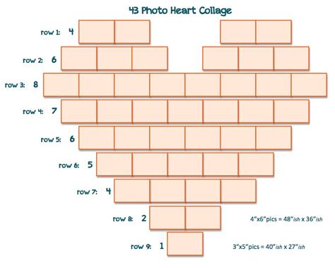 Free Heart Photo Collage Template - Printable Templates