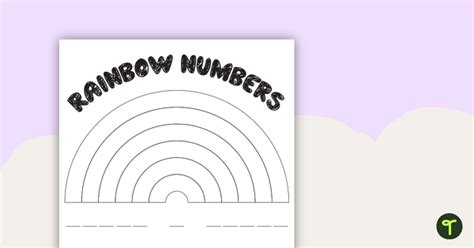 Rainbow Numbers Worksheet | Teach Starter