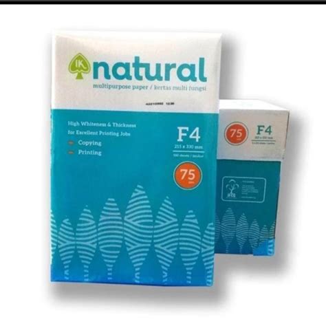 Jual Kertas HVS F4 Natural 75 gsm (1rim) | Shopee Indonesia