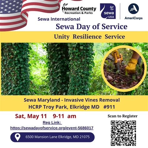 Sewa Maryland - Invasive Vines Removal at HCRP Troy Park #911 - Elkridge, MD | VolunteerMatch