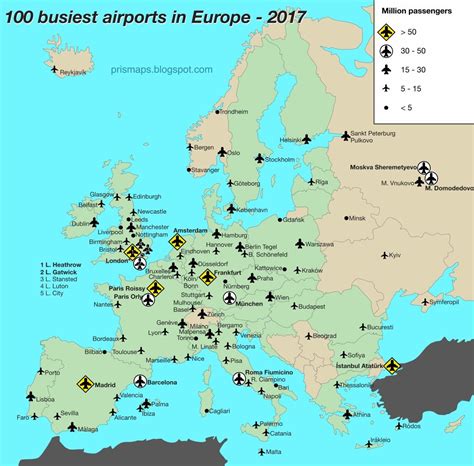 Map Of Airports In Europe - Baltimore Map