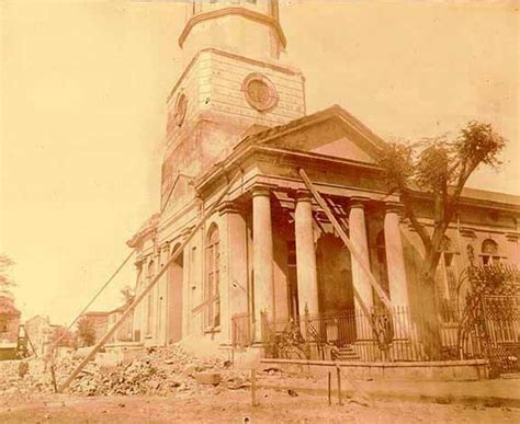 1886 Charleston, SC Earthquake Photo of St. Philips Church .... Historic Charleston Sc ...