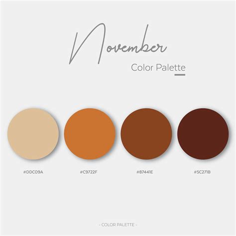 Color Palette - November in 2023 | Color palette, Color, June colors