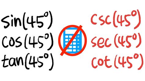 Exact values of sin(45), cos(45), tan(45), csc(45), sec(45), cot(45) | ข้อมูลsin 45ที่ละเอียด ...