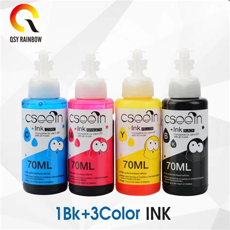 4 Colors Ink Compatible For Epson Ink Refill Kit 70ml for Epson L800 ...