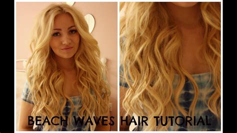 BEACH WAVES HAIR TUTORIAL / curling wand PERFECT VICTORIA SECRET/HOLLISTER HAIR - YouTube