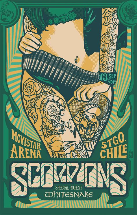 SCORPIONS & WHITESNAKE GigPoster on Behance