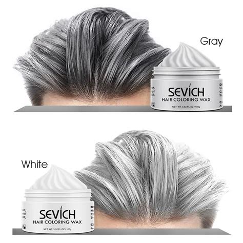 temporary hair color wax men diy mud One time Molding Paste Dye cream hair gel for hair coloring ...