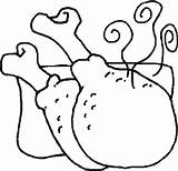 Cooked Chicken Coloring Page At GetColoringscom  Free Printable sketch template