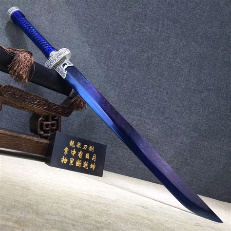 Black gold sword,High carbon steel blue blade,Black wood,Alloy ...