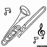 Bass Trombone Coloring Page  pages Art sketch template