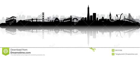 San Francisco Skyline Silhouette Vector Illustration | CartoonDealer.com #77017948