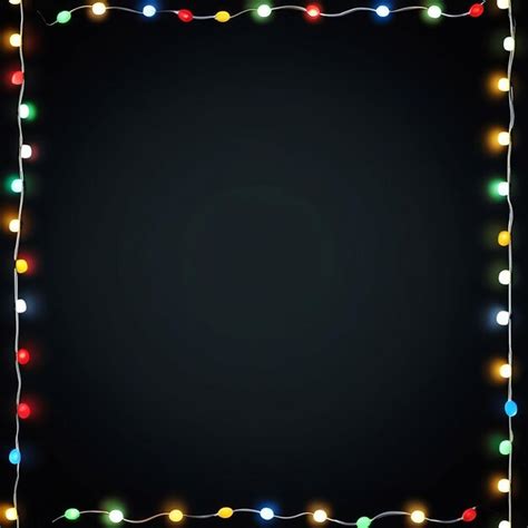 Premium AI Image | Christmas lights background Isolated on dark background