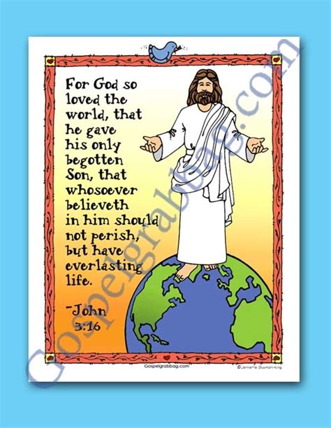 Scripture Poster: John 3:16 | New Testament | GGB Store - Gospel Grab Bag