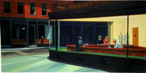 “Nighthawks” Edward Hopper, Baudelaire, Large Oil Painting, Canvas Painting, Still Photography ...