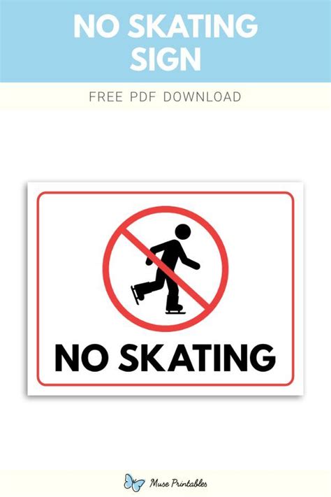 Printable "No Skating" Sign Template | Download sign, Signs, Sign templates