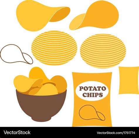 Potato Chips Royalty Free Vector Image - VectorStock