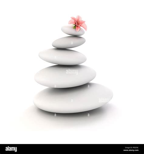 3d zen- spa stones Stock Photo - Alamy