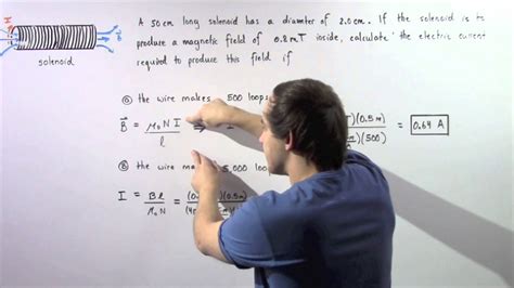 Magnetic Field Inside Solenoid Example - YouTube