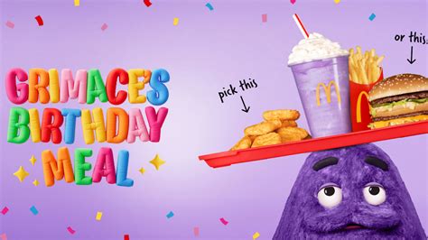 Happy birthday grimace mcdonalds photos