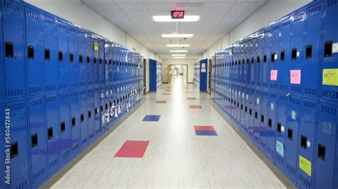 School hallway lockers Stock Video | Adobe Stock