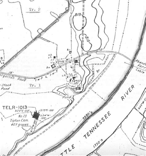 Tennessee Valley Authority land acquisition map 421K506-10 showing ...