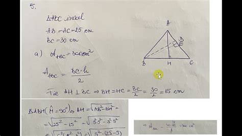 In figura alaturata este reprezentat triunghiul isoscel ABC cu AB=AC=25 ...