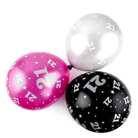 Buy Pink 21st Birthday Helium Latex Balloons - Pack Of 6 for GBP 1.49 ...