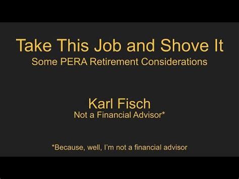 Colorado PERA Retirement Considerations Presentation - YouTube