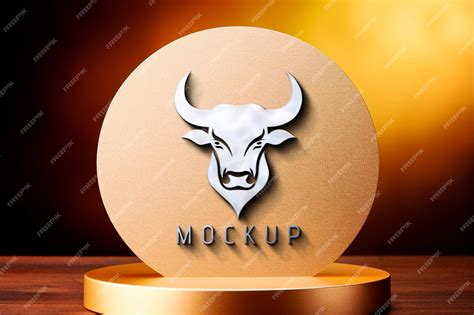 Premium PSD | 3d logo mockup PSD template