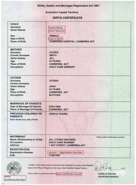 Birth certificate (Australian) | Unique Student Identifier