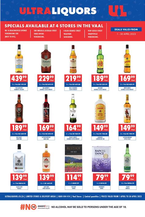 Awesome specials at these ULTRA Liquors Stores this April! | Vaalweekblad