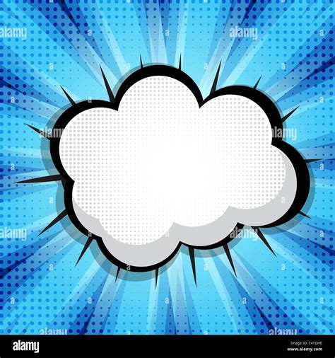 Speech Bubble Pop Art Background On Dot Background Vector Illustration ...