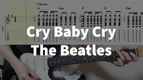 The Beatles - Cry Baby Cry Guitar Tabs - YouTube