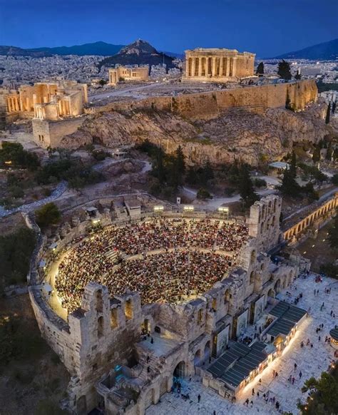 Night at the theatre, Athens : r/CityPorn