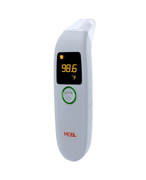 MOBI DualScan FeverTrack Ear & Forehead Thermometer w/ medication reminder alarm, fever ...