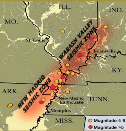 New Madrid Earthquake Zone Map