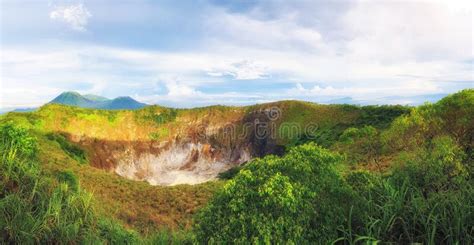 Crater of Volcano Mahawu Near Tomohon. North Sulawesi. Indonesia Stock Image - Image of mount ...