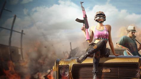 1920x1080 Pubg Girl With Gun 4k 2019 Laptop Full HD 1080P HD 4k Wallpapers, Images, Backgrounds ...