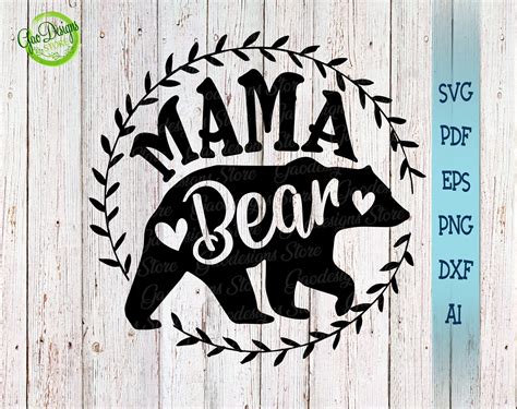 Mama bear svg file for cricut Bear family svg Momma bear design, bear ...