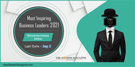 Most Inspiring Business Leaders of the Year 2021 - Registrations Open