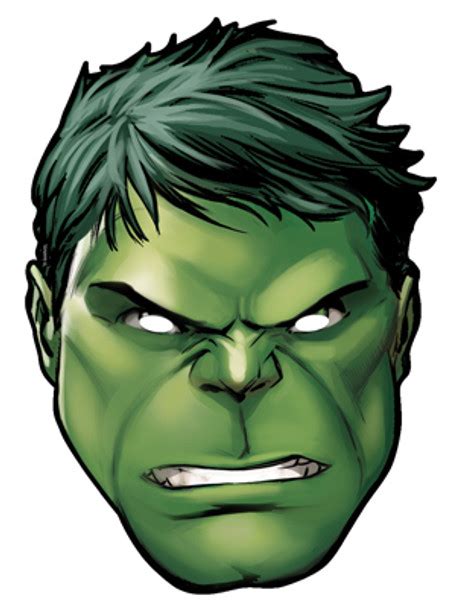 Hulk from Marvel's The Avengers Single Card Party Face Mask. Available now at Starstills.com