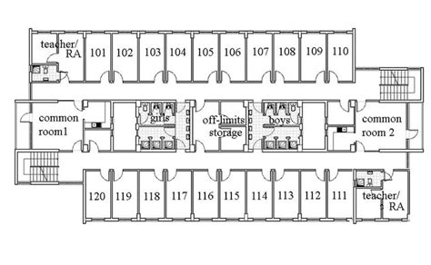 Dorm Floor Plans | School floor plan, Hotel floor plan, Floor plan layout