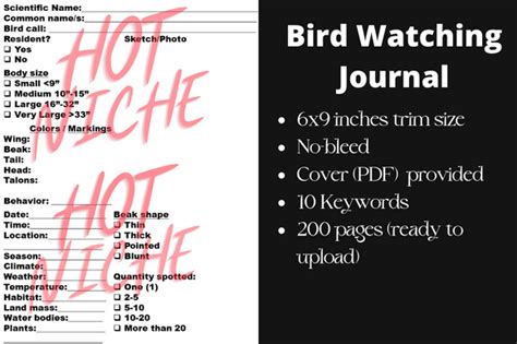 Bird Watcher Journal or Log Book Graphic by Ruby Cari Galvez · Creative ...